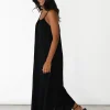 Robes^Outfitbook Robe longue en coton NOIR