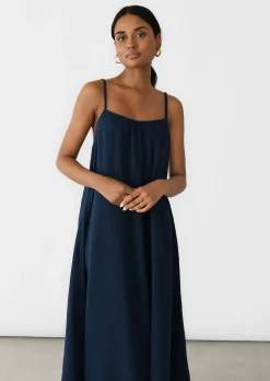 Robes^Outfitbook Robe longue en coton NAVY
