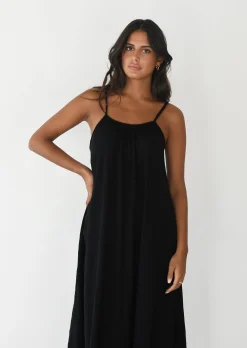 Robes^Outfitbook Robe longue en coton NOIR