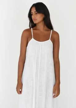 Robes^Outfitbook Robe longue en coton BLANC