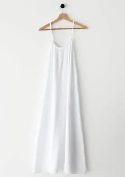 Robes^Outfitbook Robe longue en coton BLANC