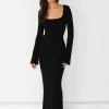Robes^Outfitbook Robe longue en maille NOIR
