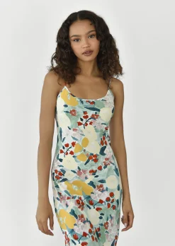 Robes^Outfitbook Robe longue imprimé fleuri VERT