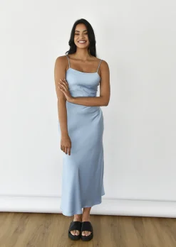 Robes^Outfitbook Robe mi-longue en satin