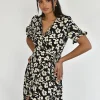 Robes^Outfitbook Robe portefeuille imprimée NOIR