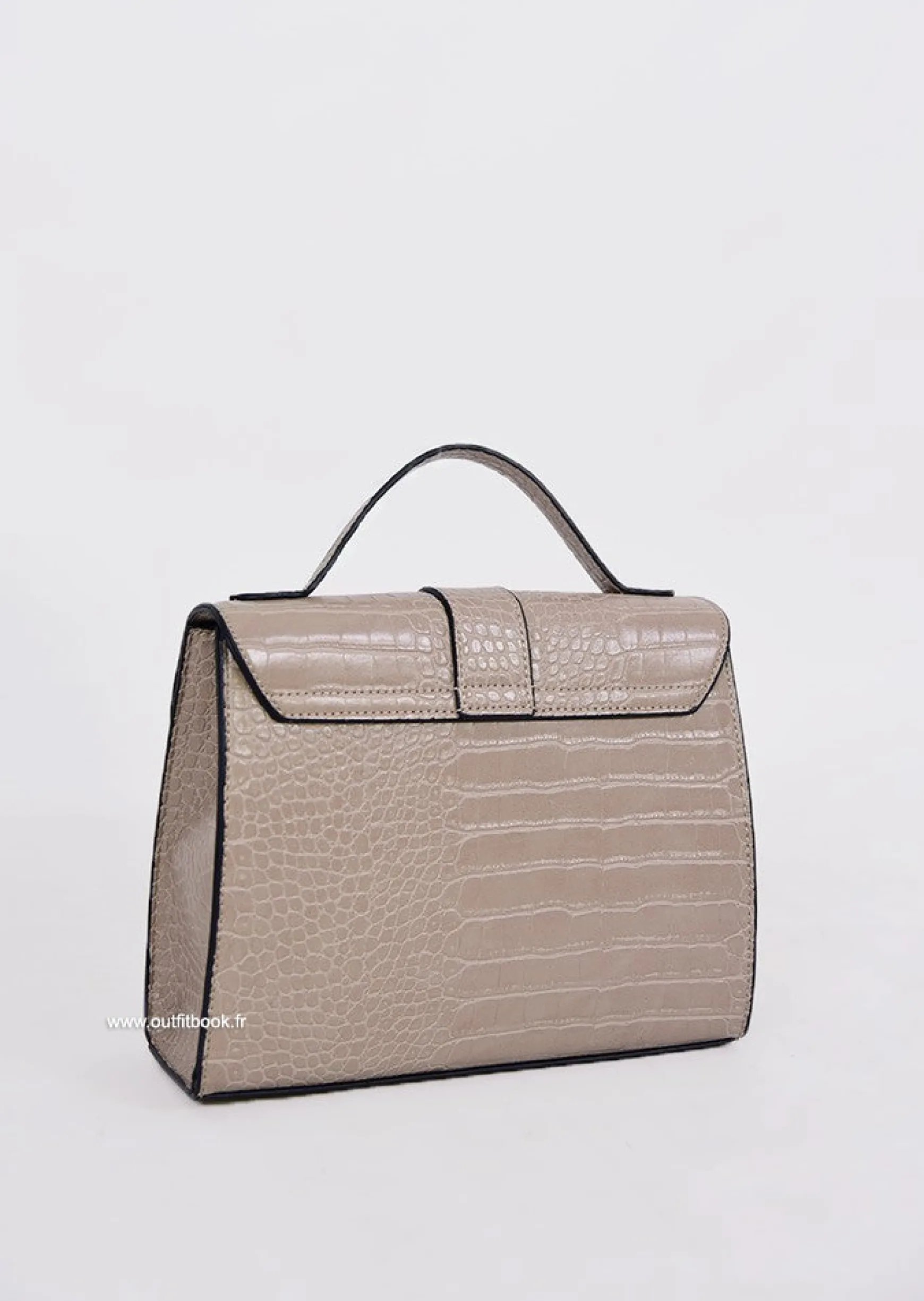 Sacs L Pochettes^Outfitbook Sac à main effet croco beige