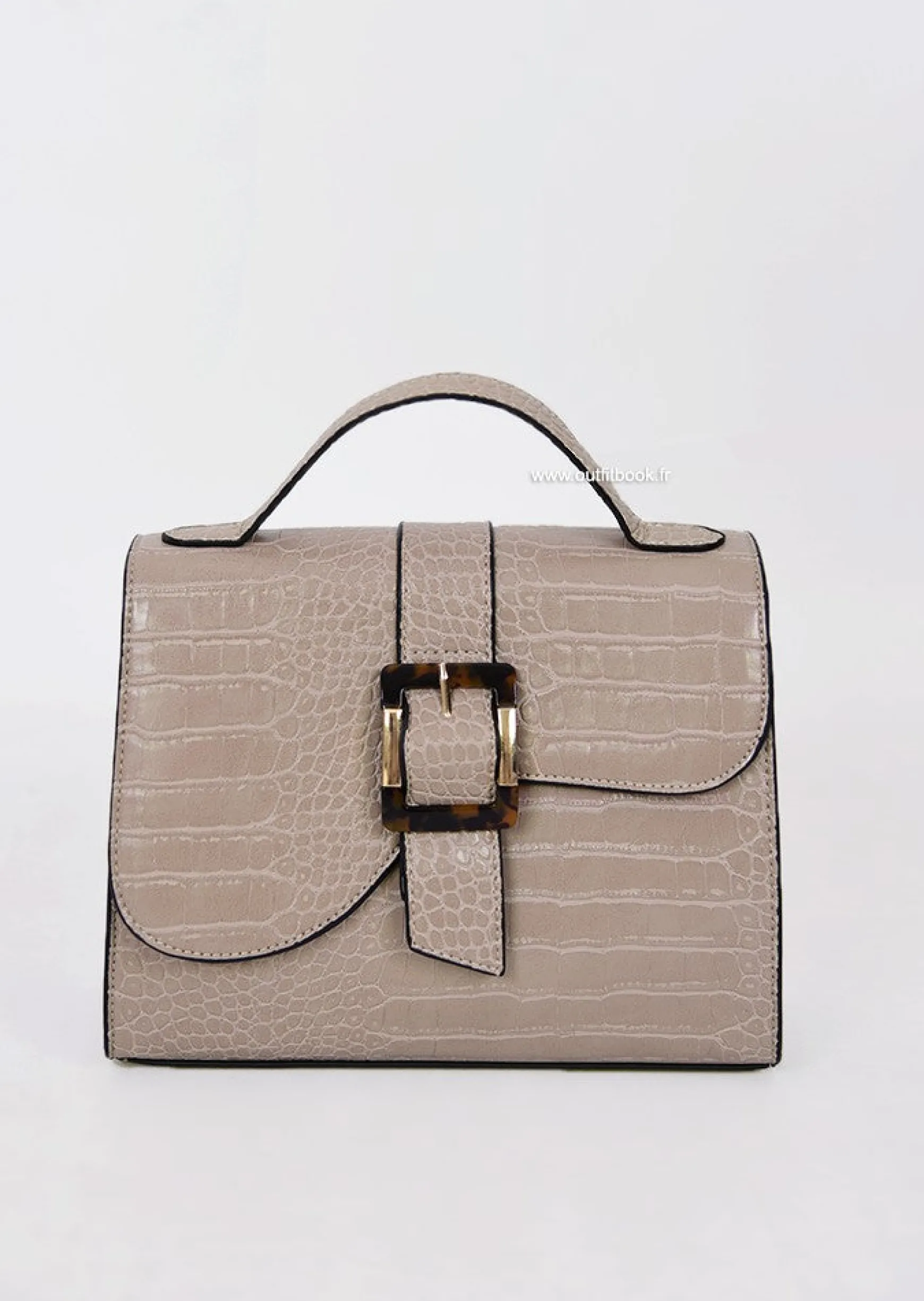 Sacs L Pochettes^Outfitbook Sac à main effet croco beige