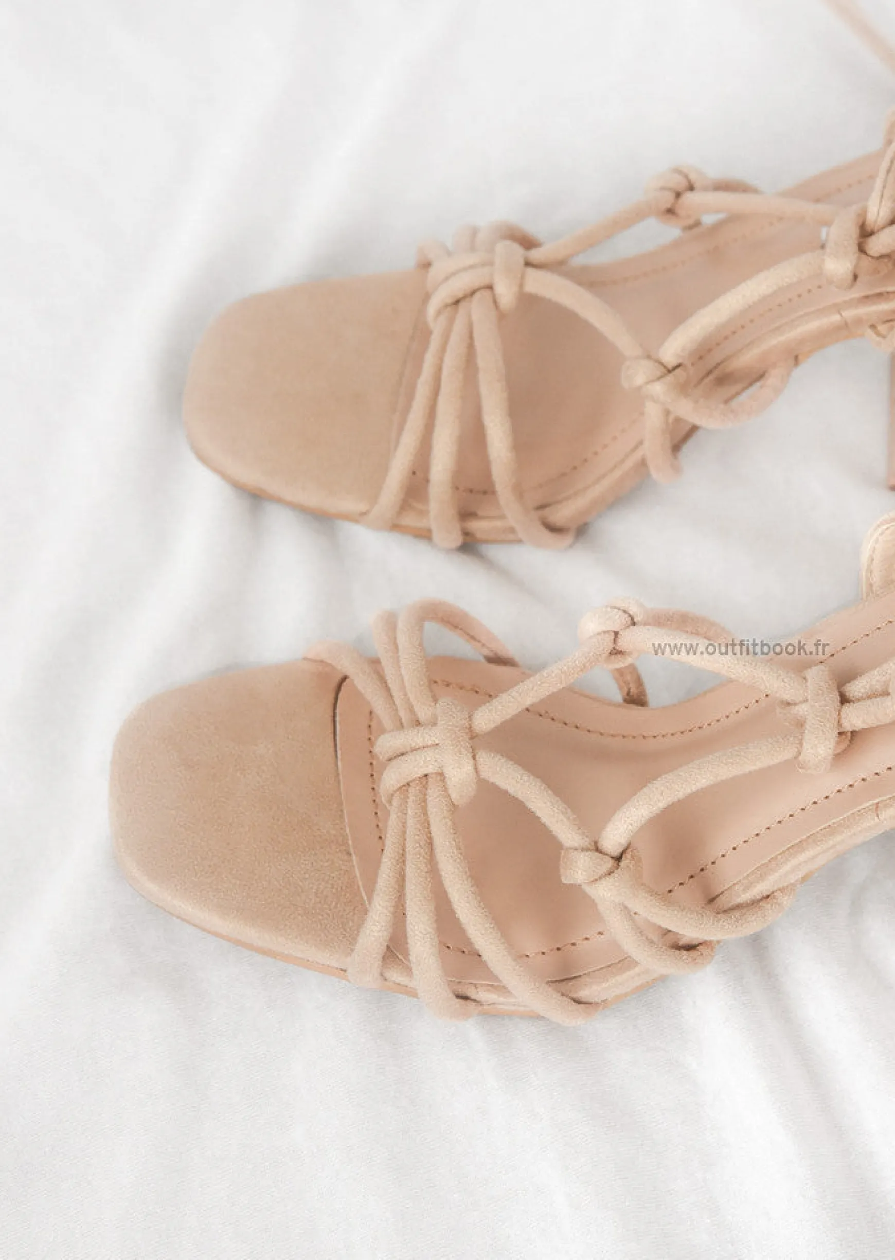 Sandales À Talons^Outfitbook Sandales à lacets et talon large BEIGE