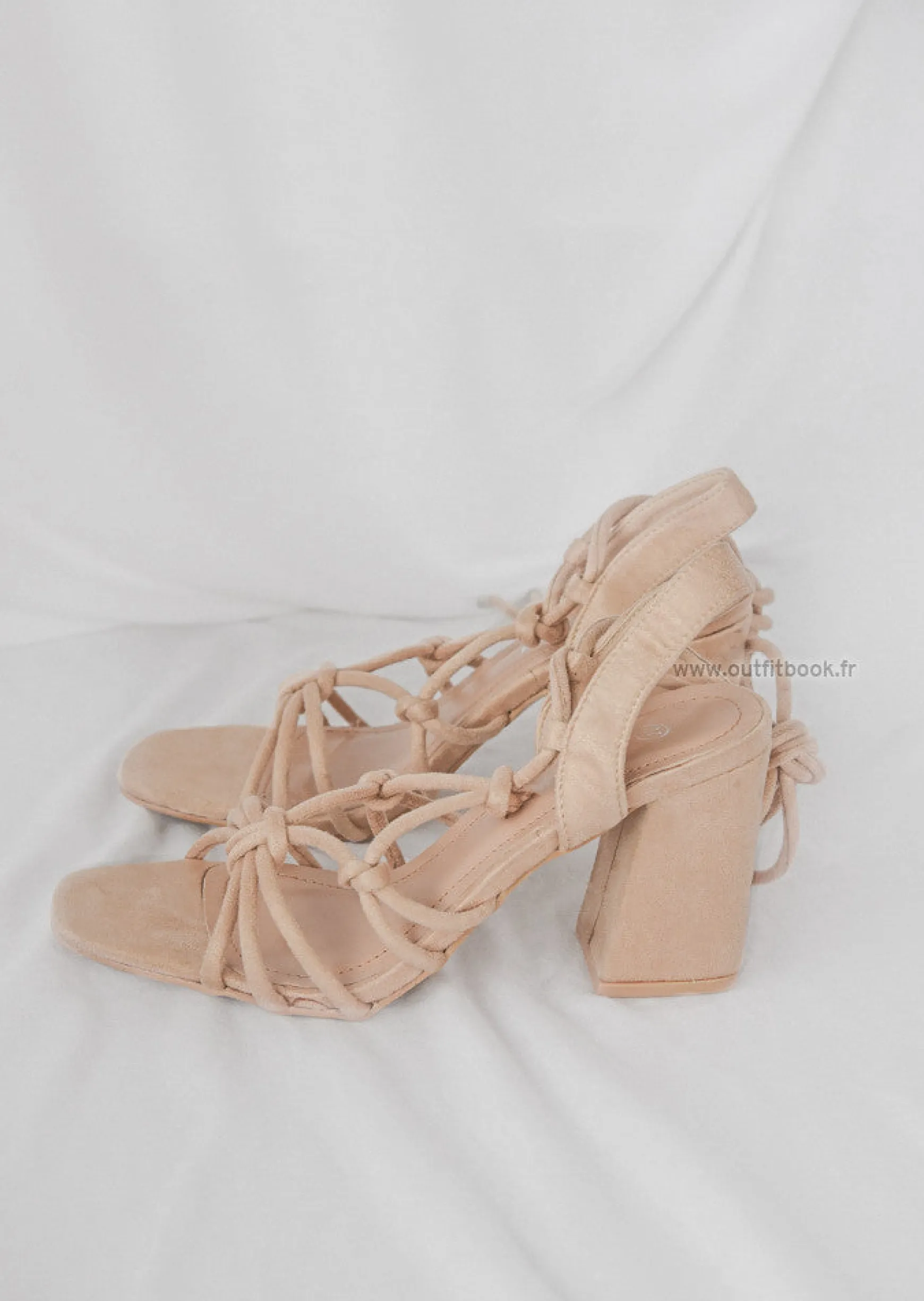 Sandales À Talons^Outfitbook Sandales à lacets et talon large BEIGE