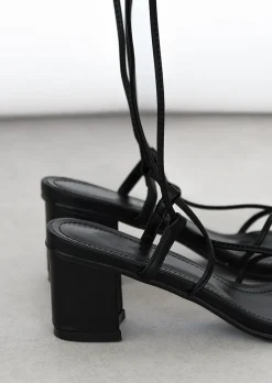 Sandales À Talons^Outfitbook Sandales à talon avec liens à nouer NOIR