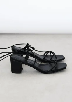 Sandales À Talons^Outfitbook Sandales à talon avec liens à nouer NOIR