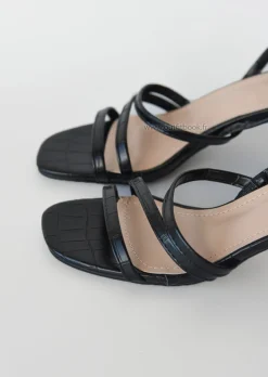 Sandales À Talons^Outfitbook Sandales à talon mi haut effet croco NOIR