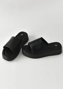 Sandales Plates^Outfitbook Sandales plateforme NOIR