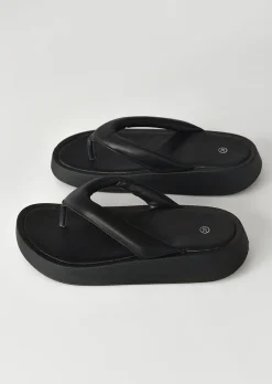Sandales Plates^Outfitbook Sandales plateforme plates NOIR