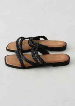 Sandales Plates^Outfitbook Sandales plates en raphia