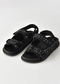 Sandales Plates^Outfitbook Sandales style grand-père NOIR