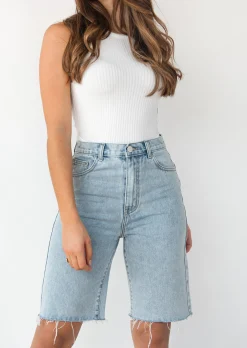 Shorts | Jeans^Outfitbook Short en jean long - Bleu clair BleuClair