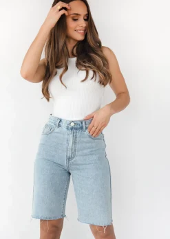 Shorts | Jeans^Outfitbook Short en jean long - Bleu clair BleuClair