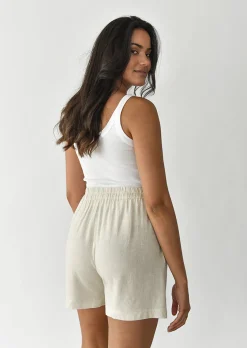 Shorts^Outfitbook Short en lin BEIGE
