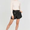 Shorts^Outfitbook Short taille haute en simili cuir NOIR