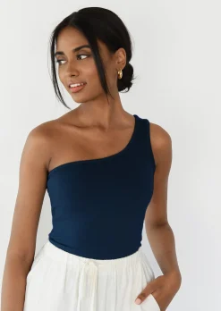 Hauts^Outfitbook Top asymétrique NAVY