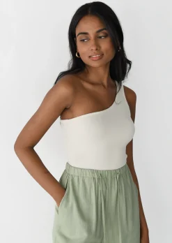 Hauts^Outfitbook Top asymétrique BEIGE
