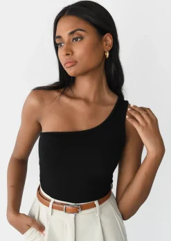 Hauts^Outfitbook Top asymétrique NOIR