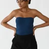 Hauts^Outfitbook Top bandeau BLEU