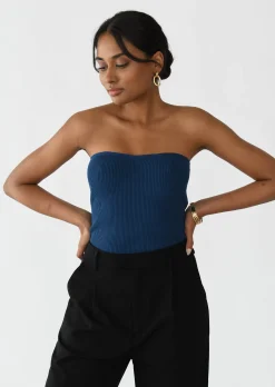 Hauts^Outfitbook Top bandeau BLEU