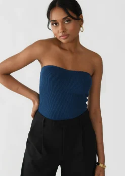 Hauts^Outfitbook Top bandeau BLEU
