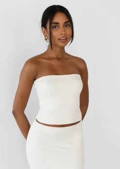Hauts^Outfitbook Top bandeau BEIGE