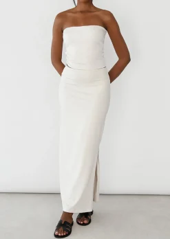 Hauts^Outfitbook Top bandeau BEIGE