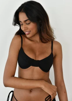 Maillots De Bain^Outfitbook Top bikini armatures côtelé Noir