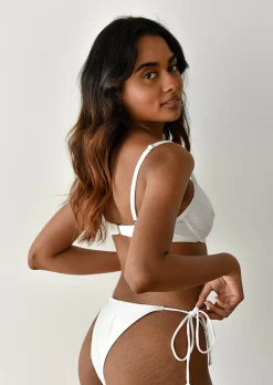 Maillots De Bain^Outfitbook Top bikini armatures côtelé Blanc