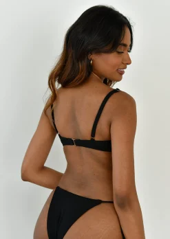 Maillots De Bain^Outfitbook Top bikini armatures côtelé Noir