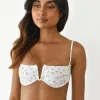 Maillots De Bain^Outfitbook Top bikini fleuri armature V Blanc