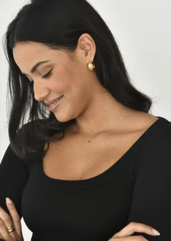 Pulls L Cardigans | Hauts^Outfitbook Top coton manches longues NOIR