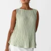Hauts^Outfitbook Top plissé VERT