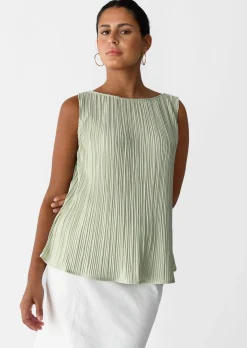 Hauts^Outfitbook Top plissé VERT