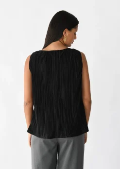 Hauts^Outfitbook Top plissé NOIR