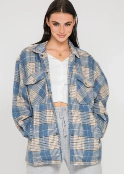 Vestes L Manteaux^Outfitbook Veste à carreaux BLEU