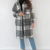 Vestes L Manteaux^Outfitbook Veste à carreaux longue noir