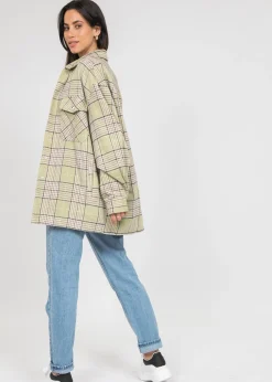 Vestes L Manteaux^Outfitbook Veste à carreaux vert clair VERTCLAIR