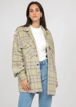 Vestes L Manteaux^Outfitbook Veste à carreaux vert clair VERTCLAIR