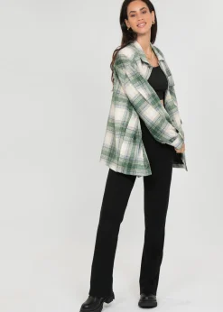 Vestes L Manteaux^Outfitbook Veste à carreaux e VERT