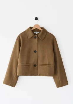Vestes L Manteaux^Outfitbook Veste effet daim MARRON