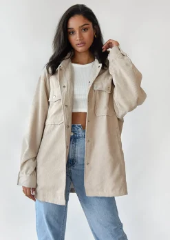 Vestes L Manteaux^Outfitbook Veste en velours côtelé BEIGE