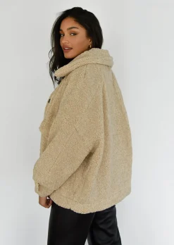 Vestes L Manteaux^Outfitbook Veste oversize effet peau de mouton BEIGE