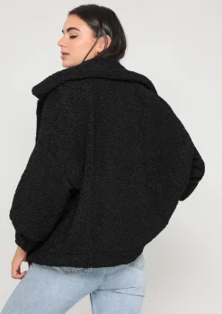 Vestes L Manteaux^Outfitbook Veste oversize effet peau de mouton NOIR