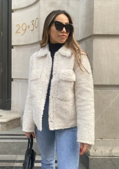 Vestes L Manteaux^Outfitbook Veste pelucheuse crème BEIGE